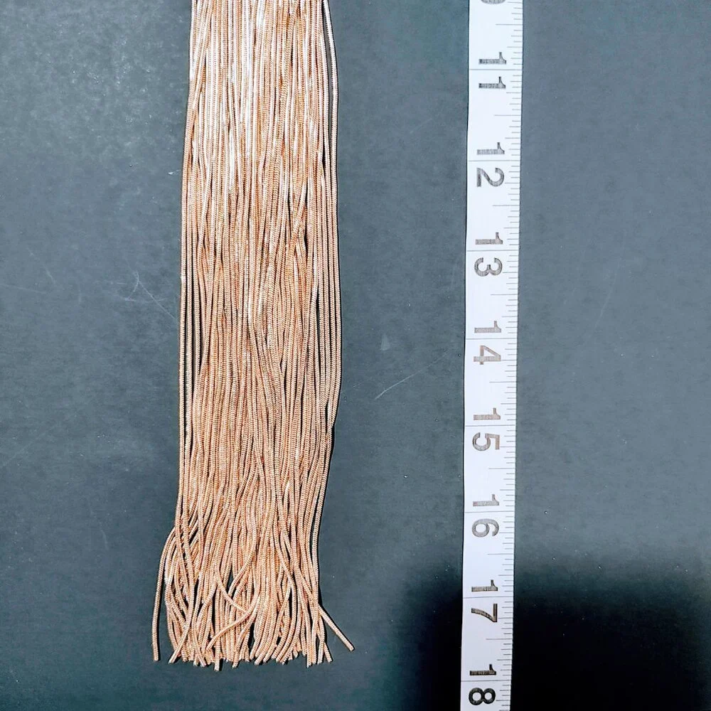 Women's White House Black Market Hammered Tassel‎ Silver Necklace